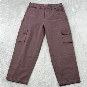 NEW MATE The Label L 100% Organic Cotton Women's Canvas Cargo‎ Pants